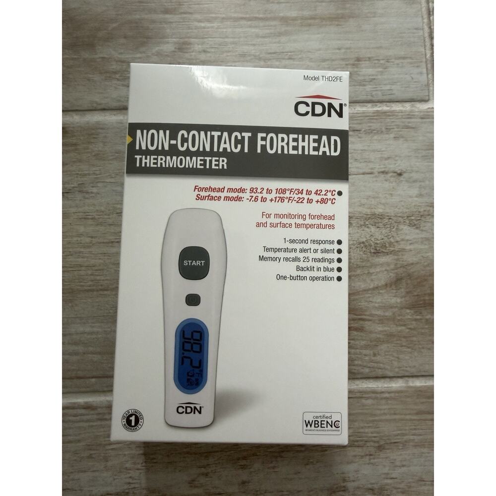 CDN Non-Contact Forehead Thermometer with 1 Second Response NEW In Box